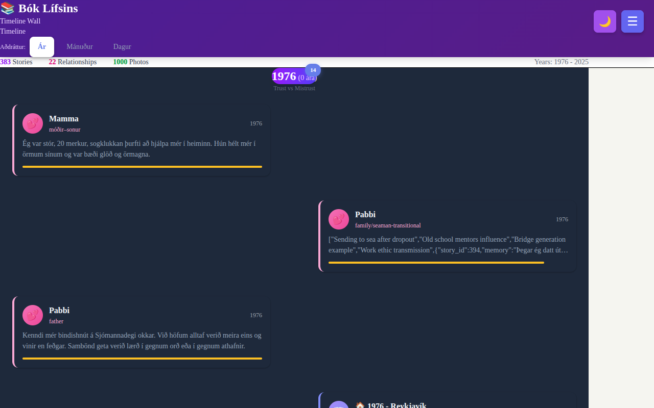 Timeline — interaktív